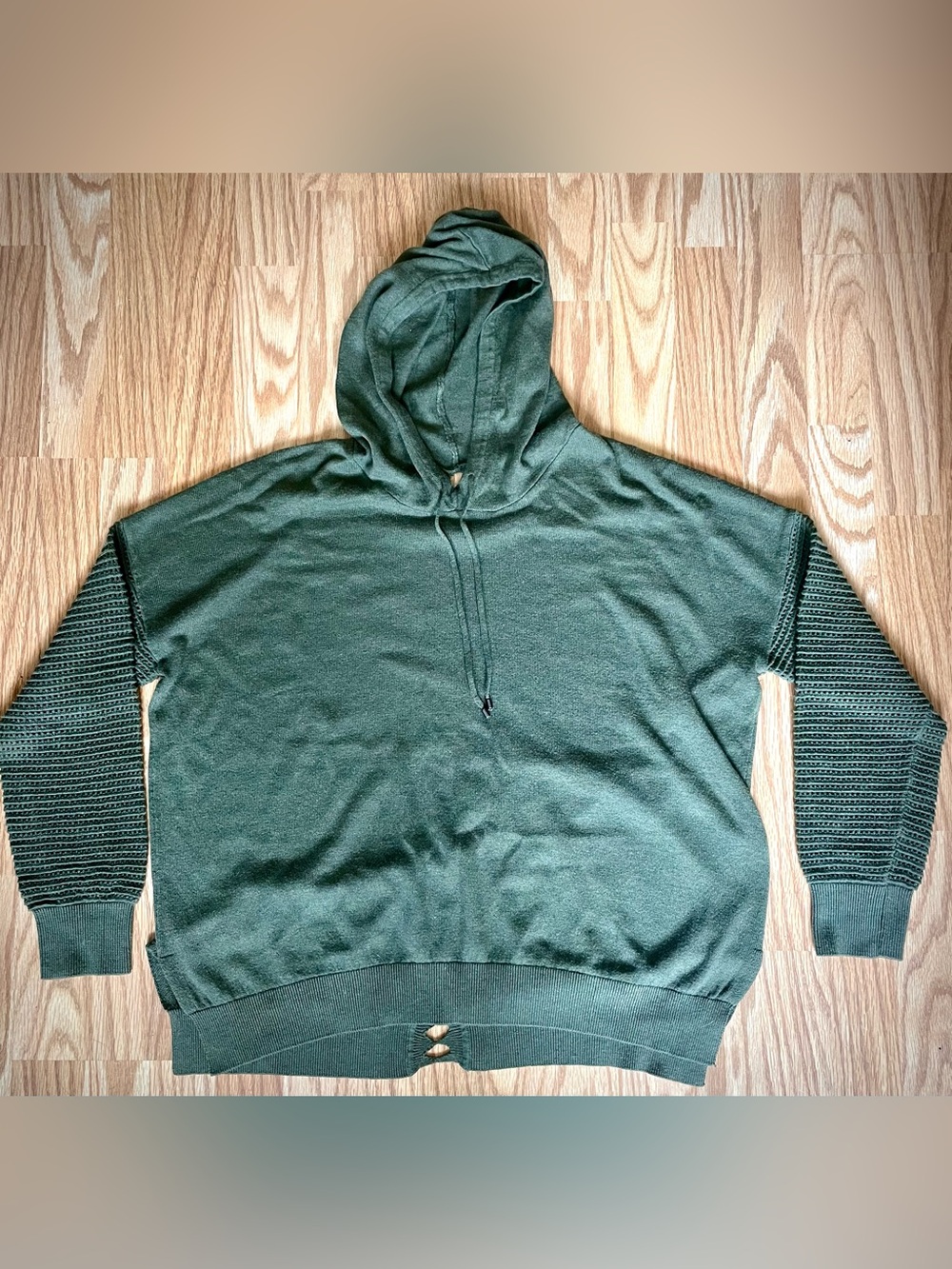 Olive Green Lightweight Hoodie Sweater